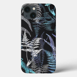 Folhas de Samambaia Azul Escuro Elegantes Modernas