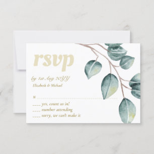 Folhas de Verde de Eucalipto Casamento RESPOSTA ME