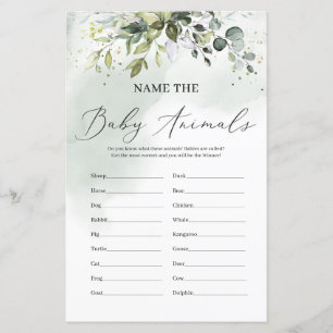 Folhas de verde modernas dão nome ao jogo dos bebê