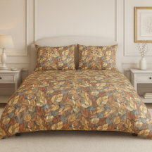 Folhas de Vidro Estampadas Elegantes - Outono Russ