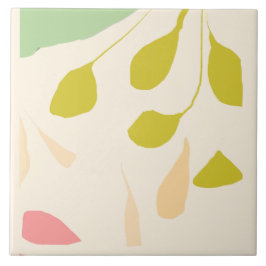 Folhas dispersas Azulejo de cerâmica