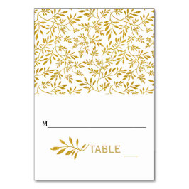 Folhas Douradas de relva de casamento cartão de es