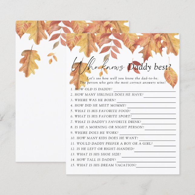 Folhas em queda - Quem sabe o melhor jogo do pai (Frente/Verso)