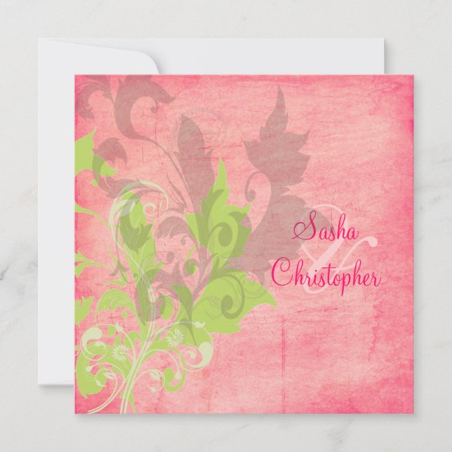 Folhas/espirais de castigo Convites (Frente)