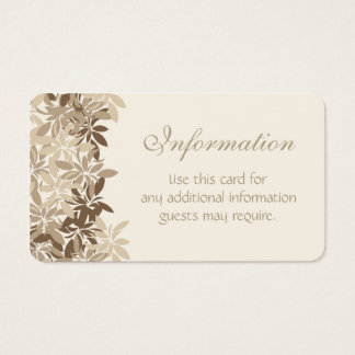 Folhas Florais Estilizadas de Tan e Brown