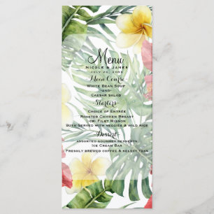 Folhas & Flores Botânicas Tropicais Menu Floral