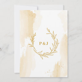 Folhas lineares deliciosas Convite para Casamento