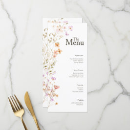 Folhas rosa Mesa do menu Evento de Casamento