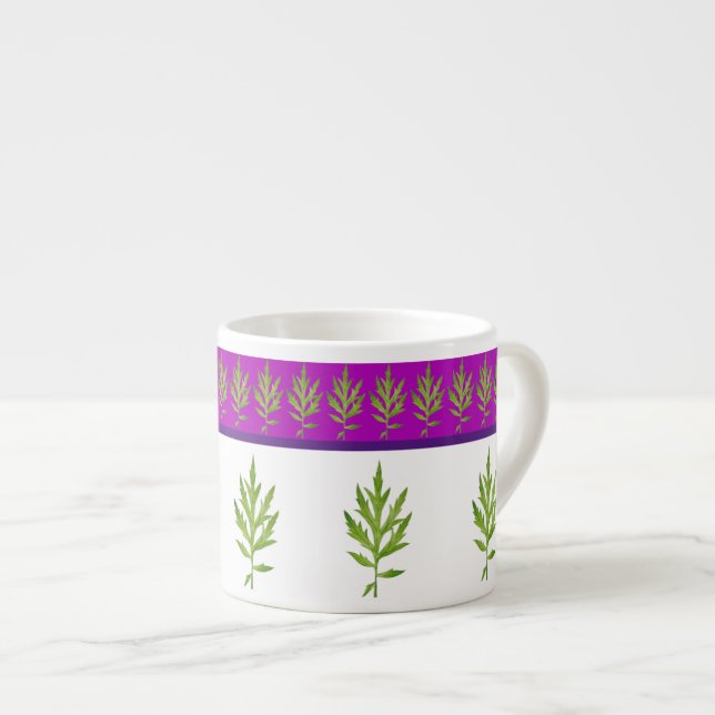 Folhas selvagens em uma caneca Espresso (Frente Esquerda)