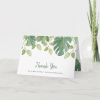 Folhas Tropicais | Agradecimento Verde e Branco