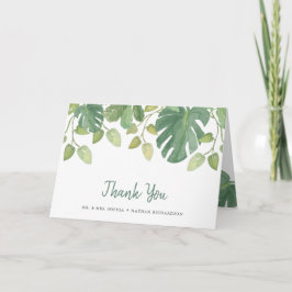 Folhas Tropicais | Agradecimento Verde e Branco