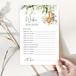 Folhas tropicais animais safari desejos de bebês