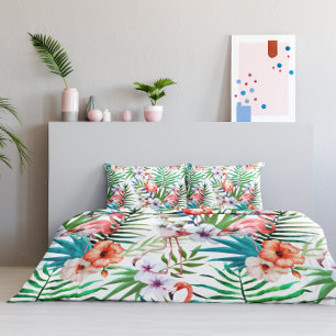 Folhas tropicais das flores de flamingo do paraís