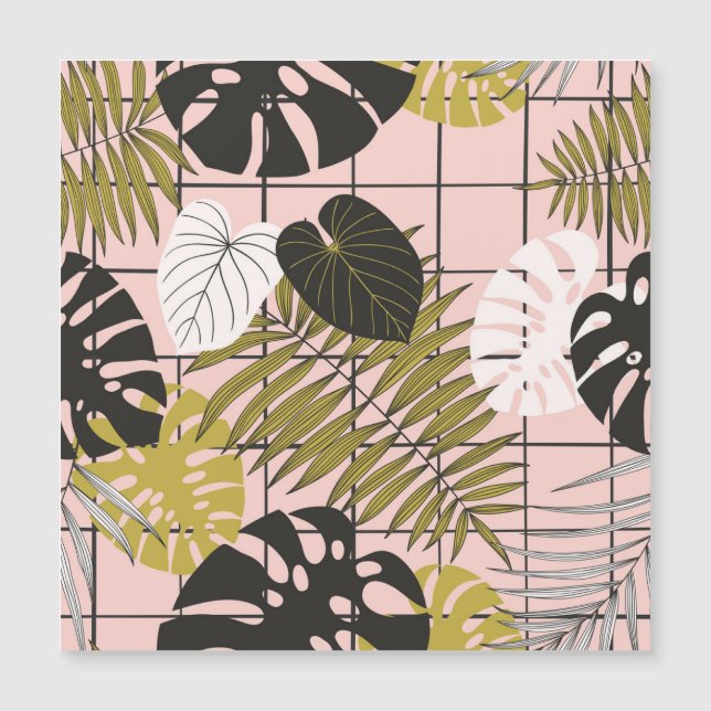 Folhas tropicais de palma, na moda verão. (Frente)