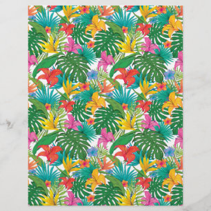 Folhas Tropicais Folhagem Papel de Artesanato Colo