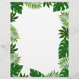 Folhas tropicais | Papel de carta de casamento