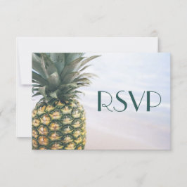Folhas Tropicais Pineapple Havaiano Casamento RSVP