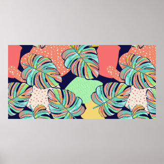 Folhas tropicais poster