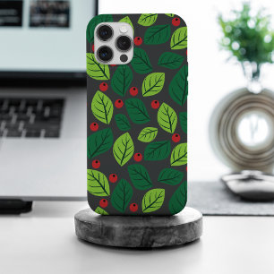 Folhas Verdes, Bagas Vermelhas, Padrão de Folhas