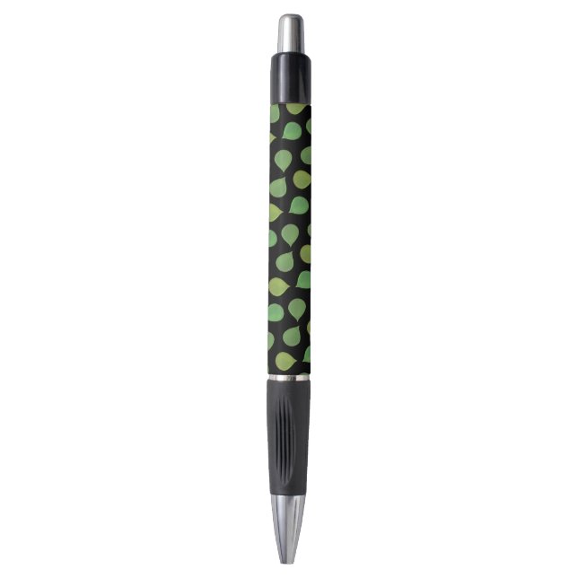 Folhas verdes da árvore de Jade em caneta de tinta (Frente Vertical)