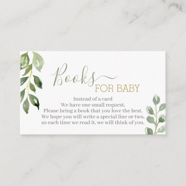 Folhas verdes trazem um cartão de cercado para liv (Frente)