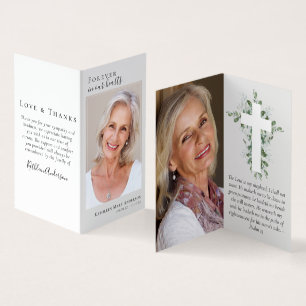 Folheado para sempre em nosso Cartão de Oração Mem