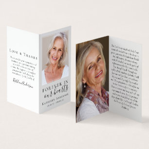 Folheado para sempre em nosso Cartão de Oração Mem