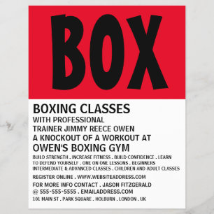 Folheto Advertido Moderno, Classe de Boxing