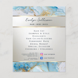 folheto azul de mármore