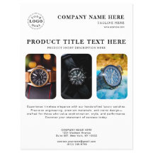 Folheto Branco Personalizado para Promoções de Pro