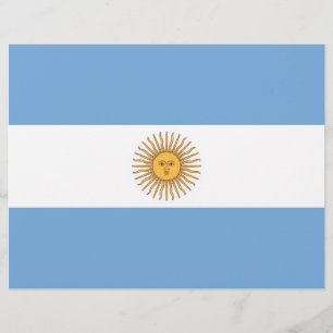 Folheto com Bandeira da Argentina