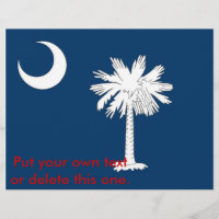 Folheto com Bandeira da Carolina do Sul, EUA