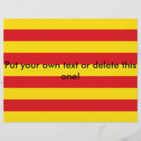 Folheto com bandeira da Catalunha
