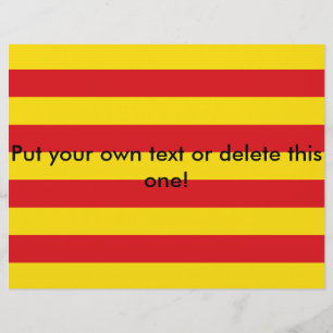 Folheto com bandeira da Catalunha