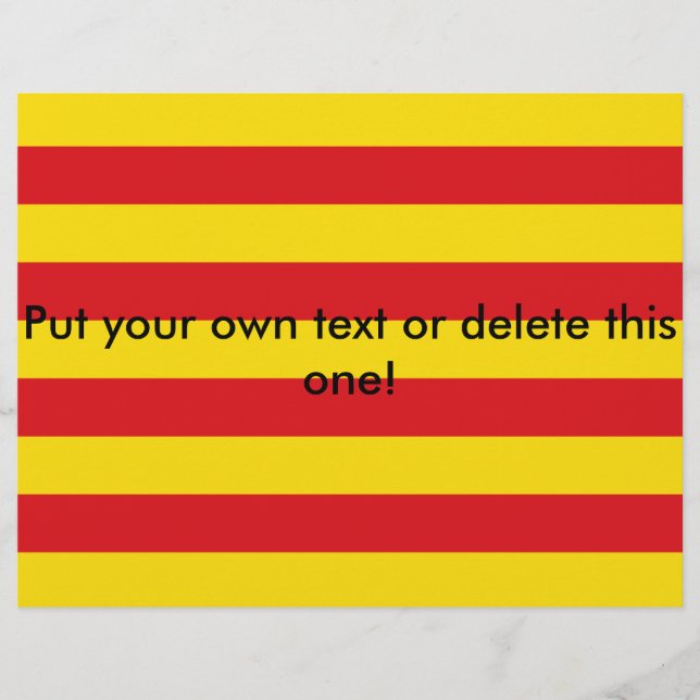Folheto com bandeira da Catalunha (Frente)