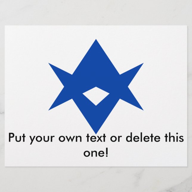 Folheto com Bandeira da Cidade de Toyota, Japão (Frente)