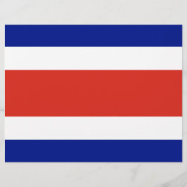 Folheto com bandeira da Costa Rica