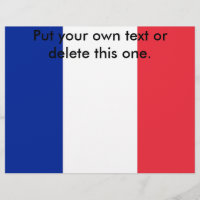 Folheto com bandeira da França
