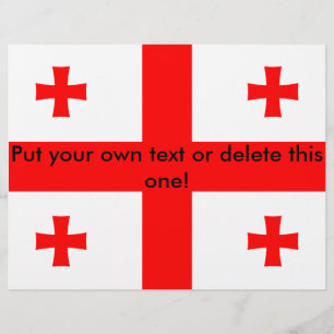 Folheto com Bandeira da Geórgia
