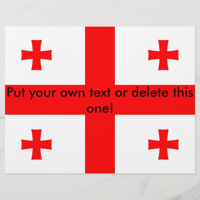Folheto com Bandeira da Geórgia (Frente)