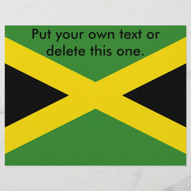 Folheto com bandeira da Jamaica (Frente)