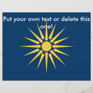 Folheto com bandeira da Macedônia, Grécia