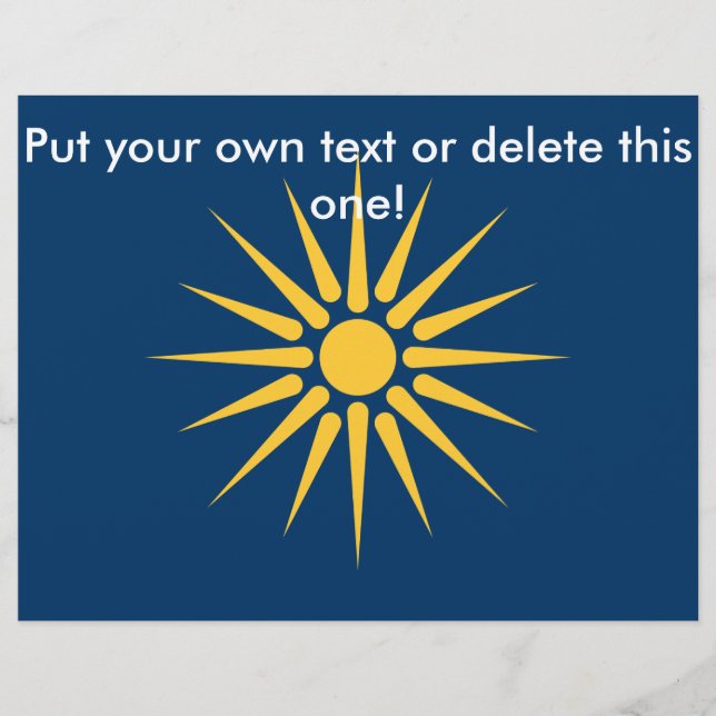 Folheto com bandeira da Macedônia, Grécia (Frente)