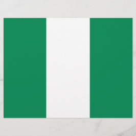Folheto com Bandeira da Nigéria