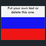 Folheto com bandeira da Rússia<br><div class="desc">Folheto com Bandeira da Rússia. Este produto é personalizável.</div>