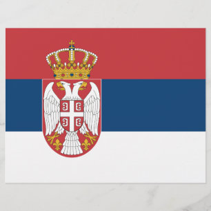 Folheto com bandeira da Sérvia