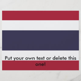 Folheto com bandeira da Tailândia