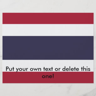 Folheto com bandeira da Tailândia