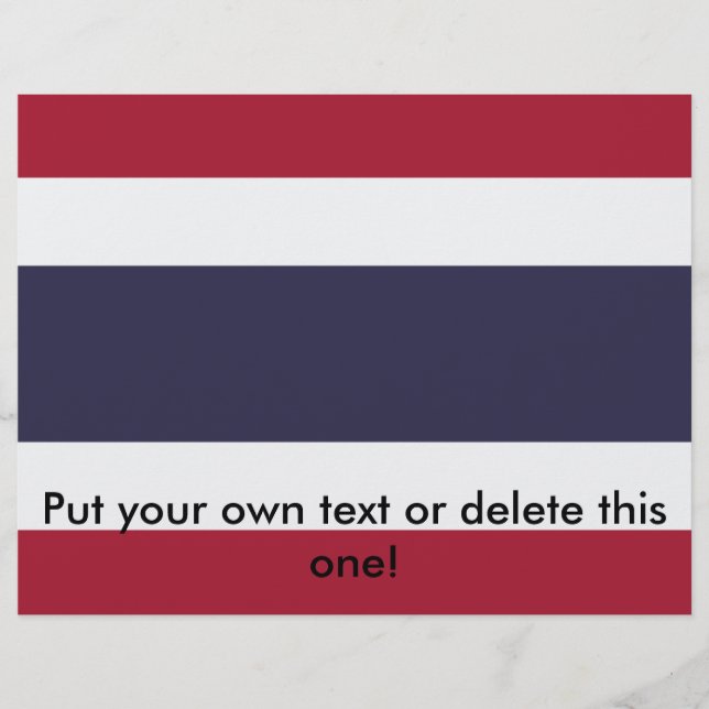 Folheto com bandeira da Tailândia (Frente)