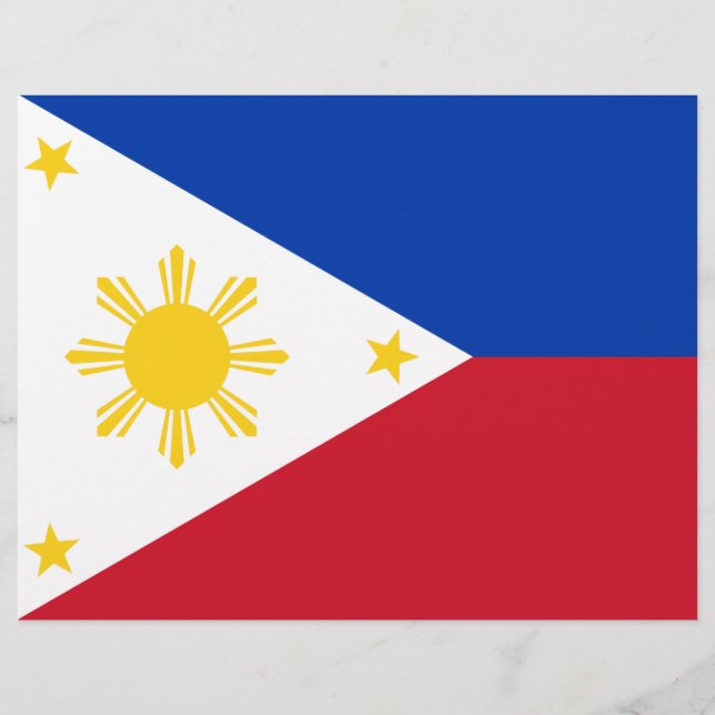 Folheto com bandeira das Filipinas (Frente)